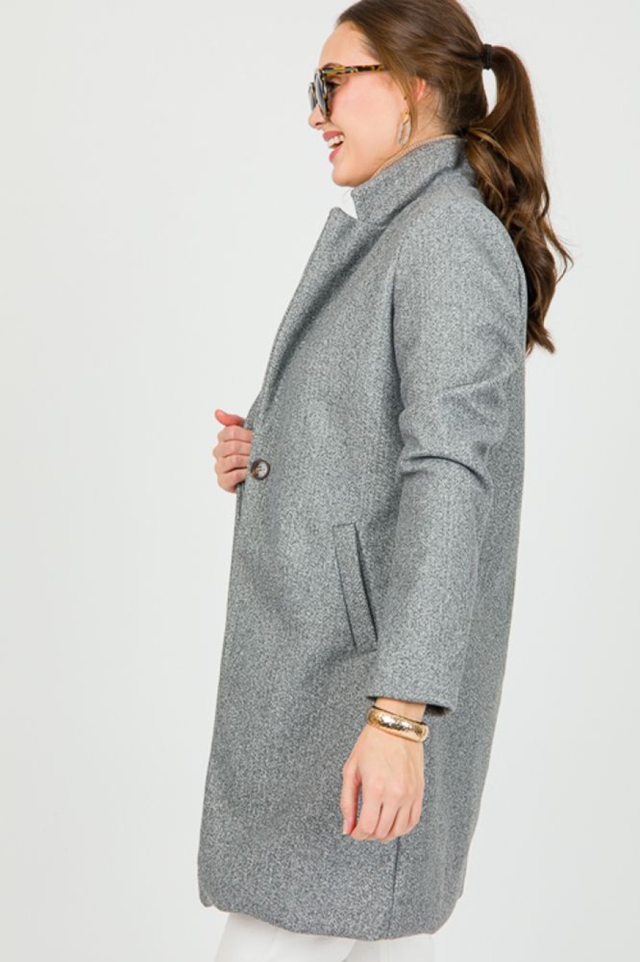 First Love Jackets / Coats / Vests / Blazers | Keller Coat, Heather Grey