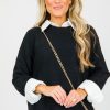 Pinch 3/4 & Long Sleeve | Gwyneth Sweater, Black