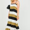 Pretty Follies Maxi & Midi | Checkered Stripes Midi, Olive