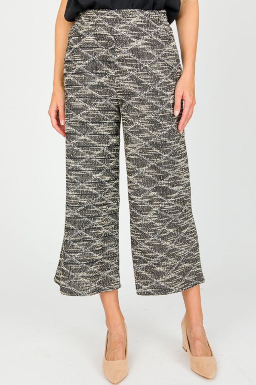 See and Be Seen Pants & Leggings | Textured Pants, Black/Cream