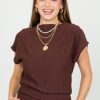 MOd ref Short Sleeve & Sleeveless | Shauna Top, Brown