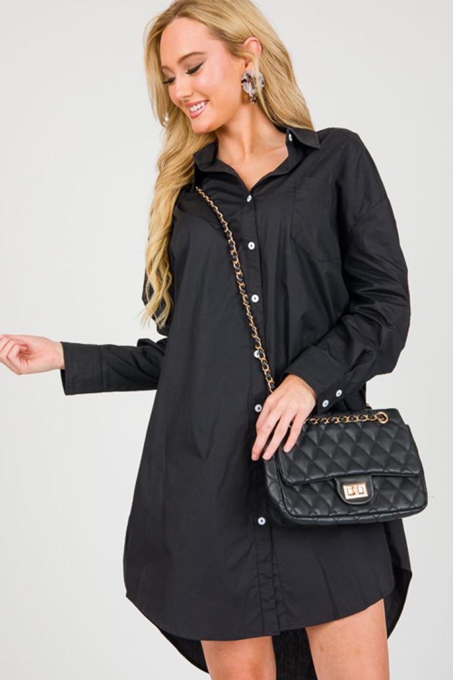 Things Between Little Black Dress | Johana Shirt Dress, Black