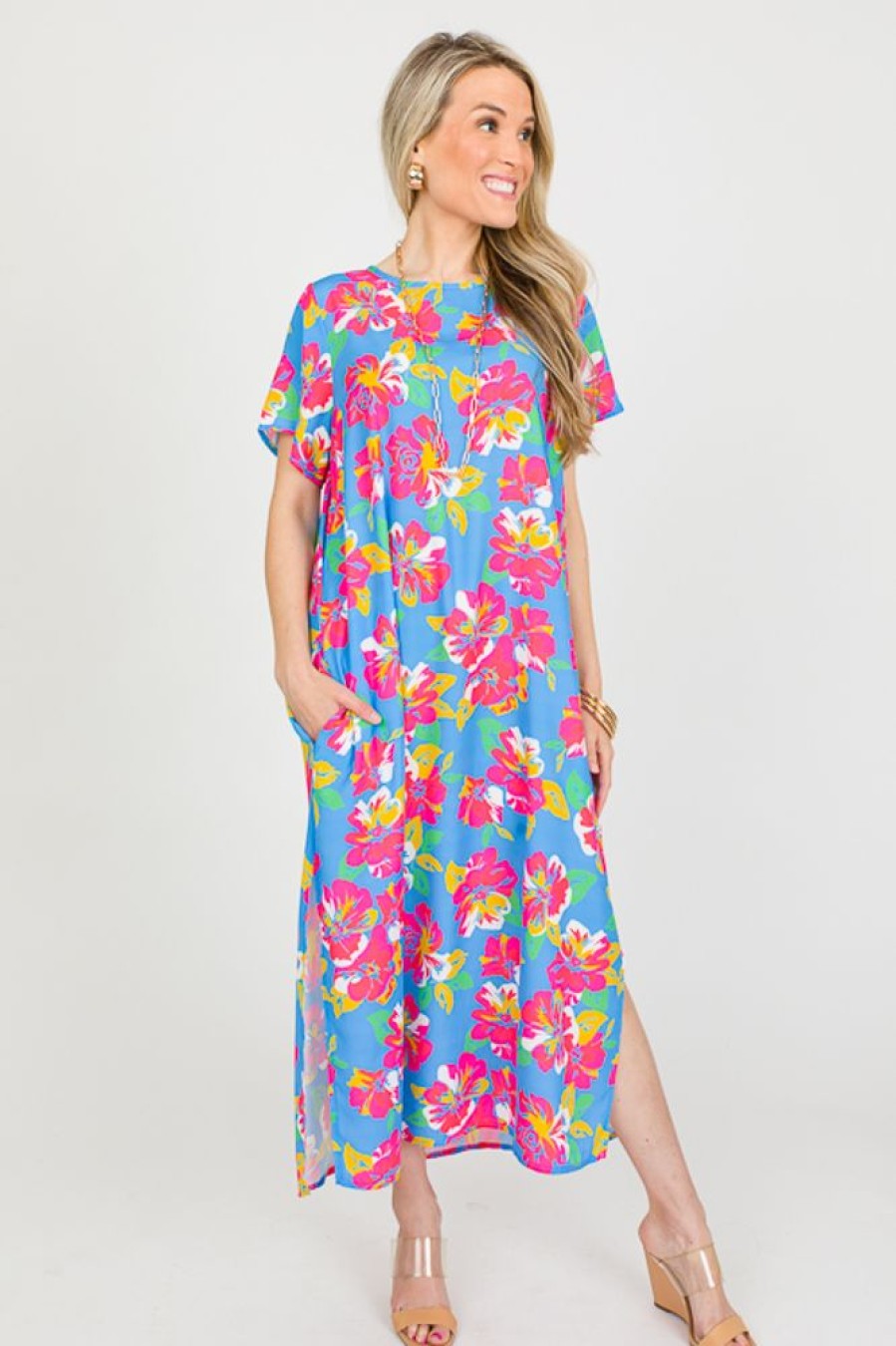 Cotton Bleu Maxi & Midi | Hibiscus Midi