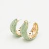 Golden Stella Jewelry | Raffia Hoops, Sage