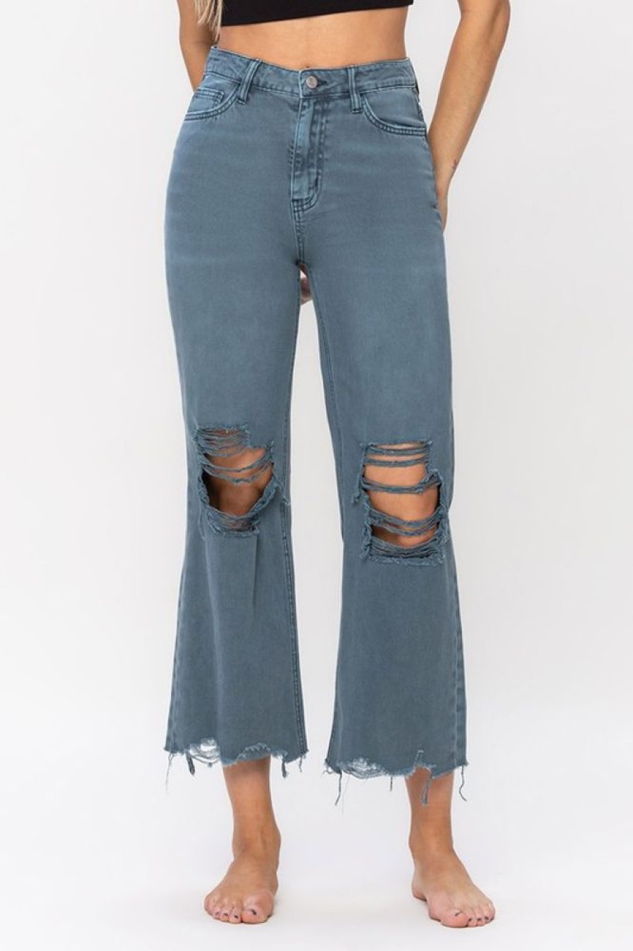 Vervet Jeans | Leslie Crop Flare, Balsam