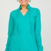 Aryeh 3/4 & Long Sleeve | Liquid Heaven Pullover, Teal