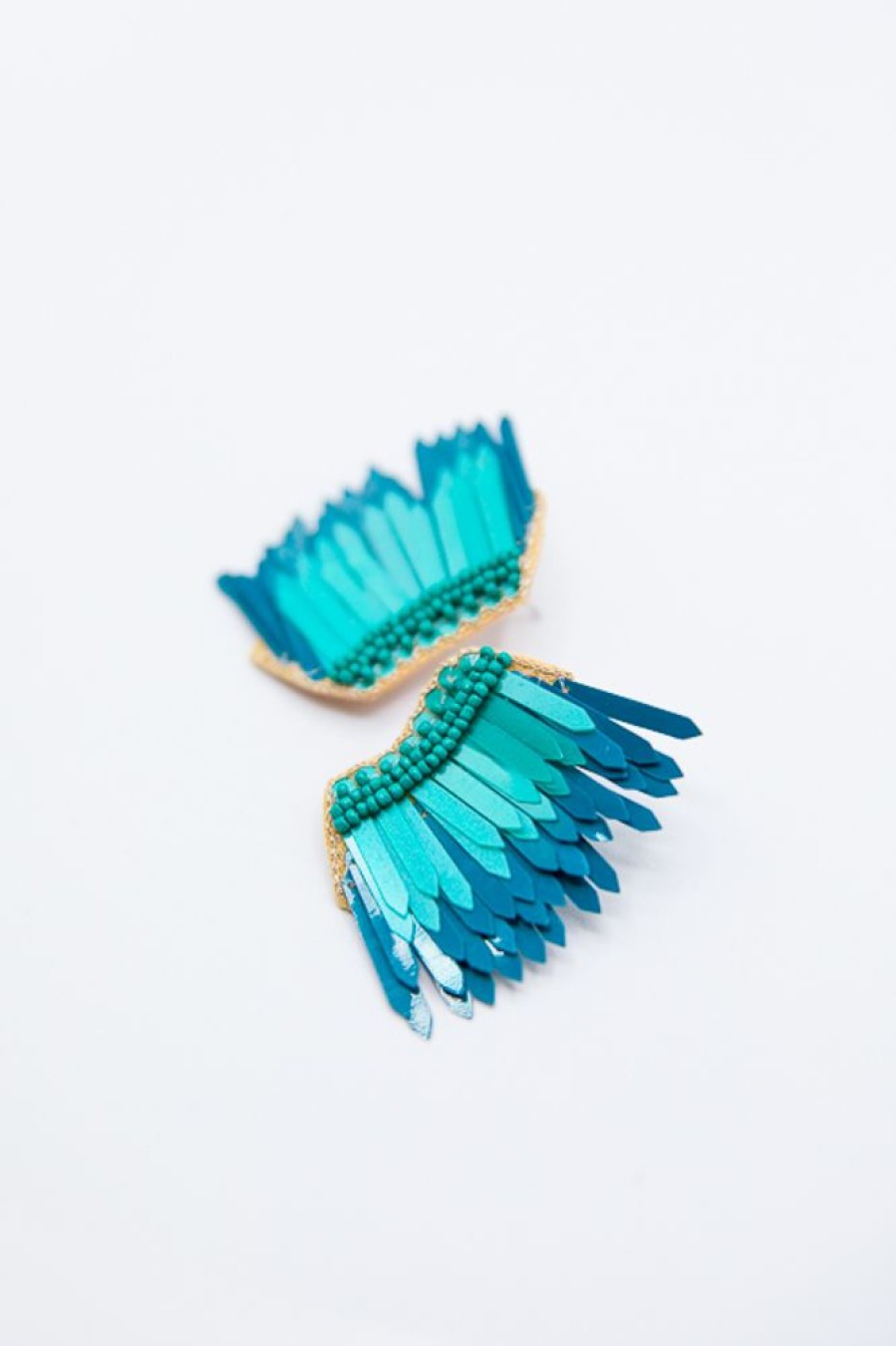 Golden Stella Jewelry | Joan Sequin Earrings, Teal