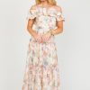 Fate by lfd Dresses W/ Sleeves | Wonderland Maxi, Cream Multi