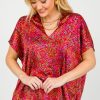 Adrienne Short Sleeve & Sleeveless | Willow Blouse, Wine Burst