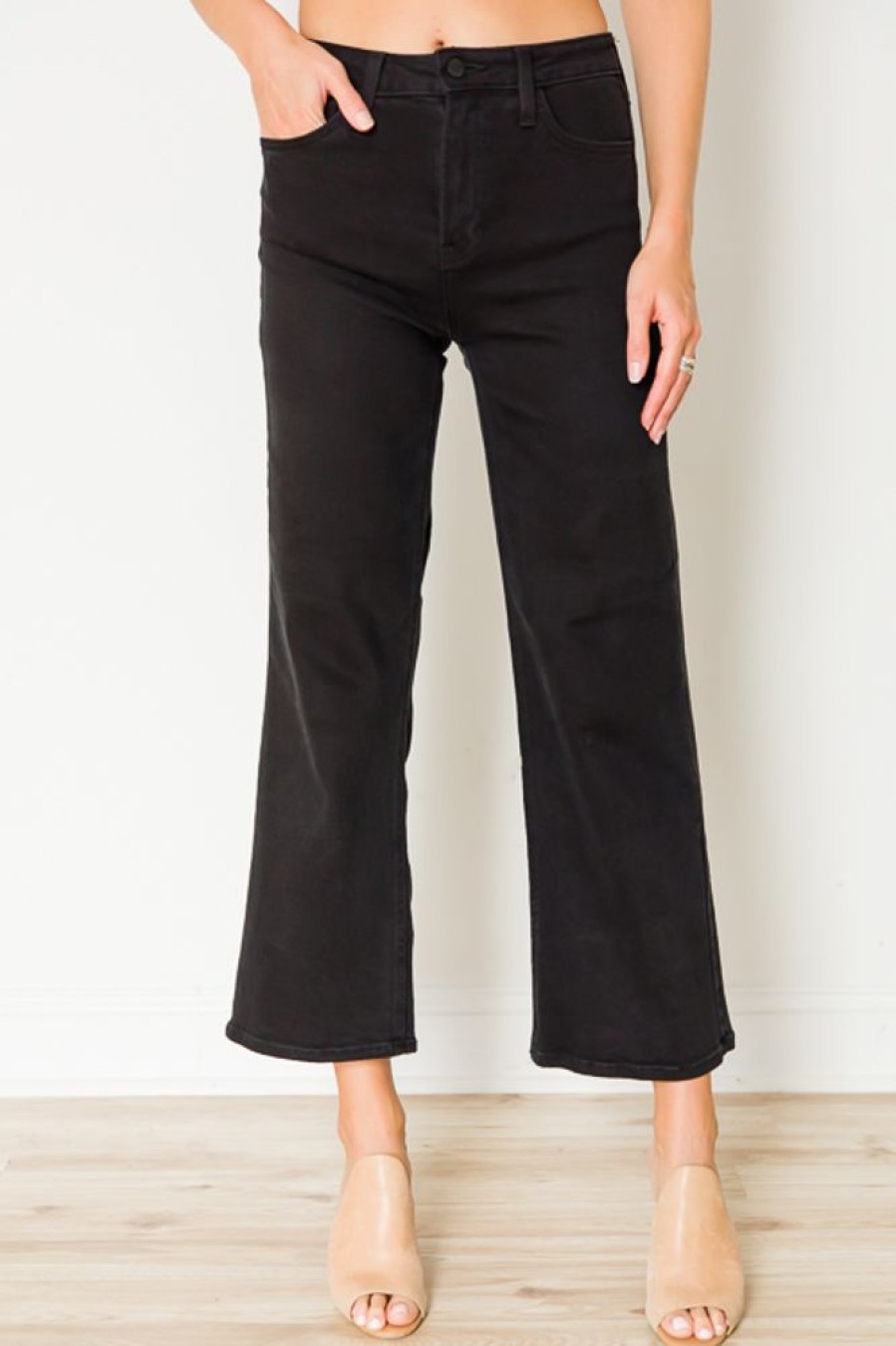 Just Panmaco Jeans | Nina Wide Leg Jeans, Black