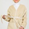 Blu Pepper 3/4 & Long Sleeve | Rachel Belted Cardigan, Camel