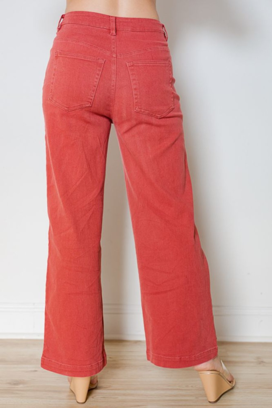 Entro Jeans | Winnie Wide Leg Jeans, Rust