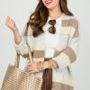 Eesome 3/4 & Long Sleeve | Struck Gold Stripe Cardi, Mocha