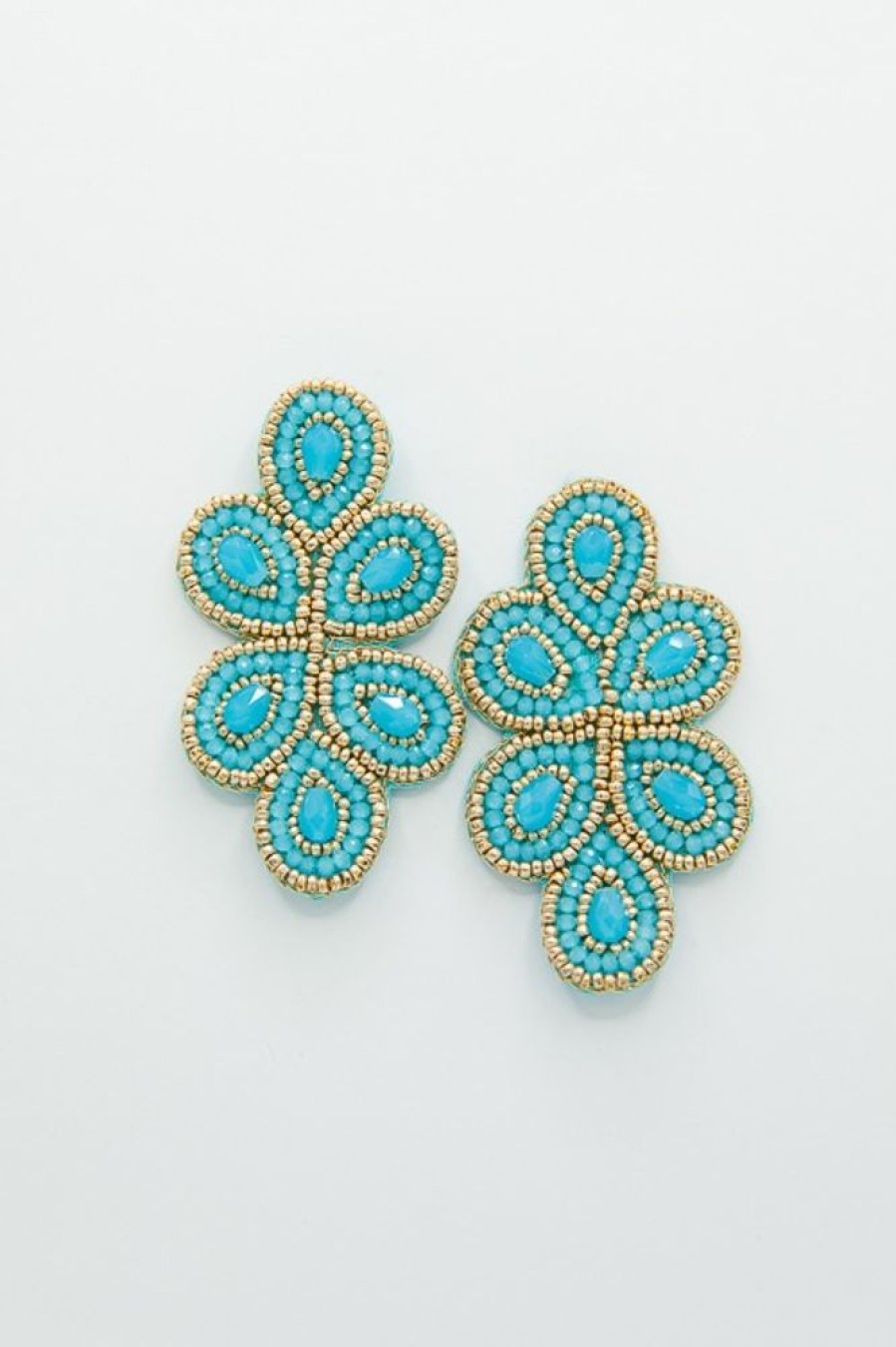 Golden Stella Jewelry | Elina Beaded Earrings, Turquoise