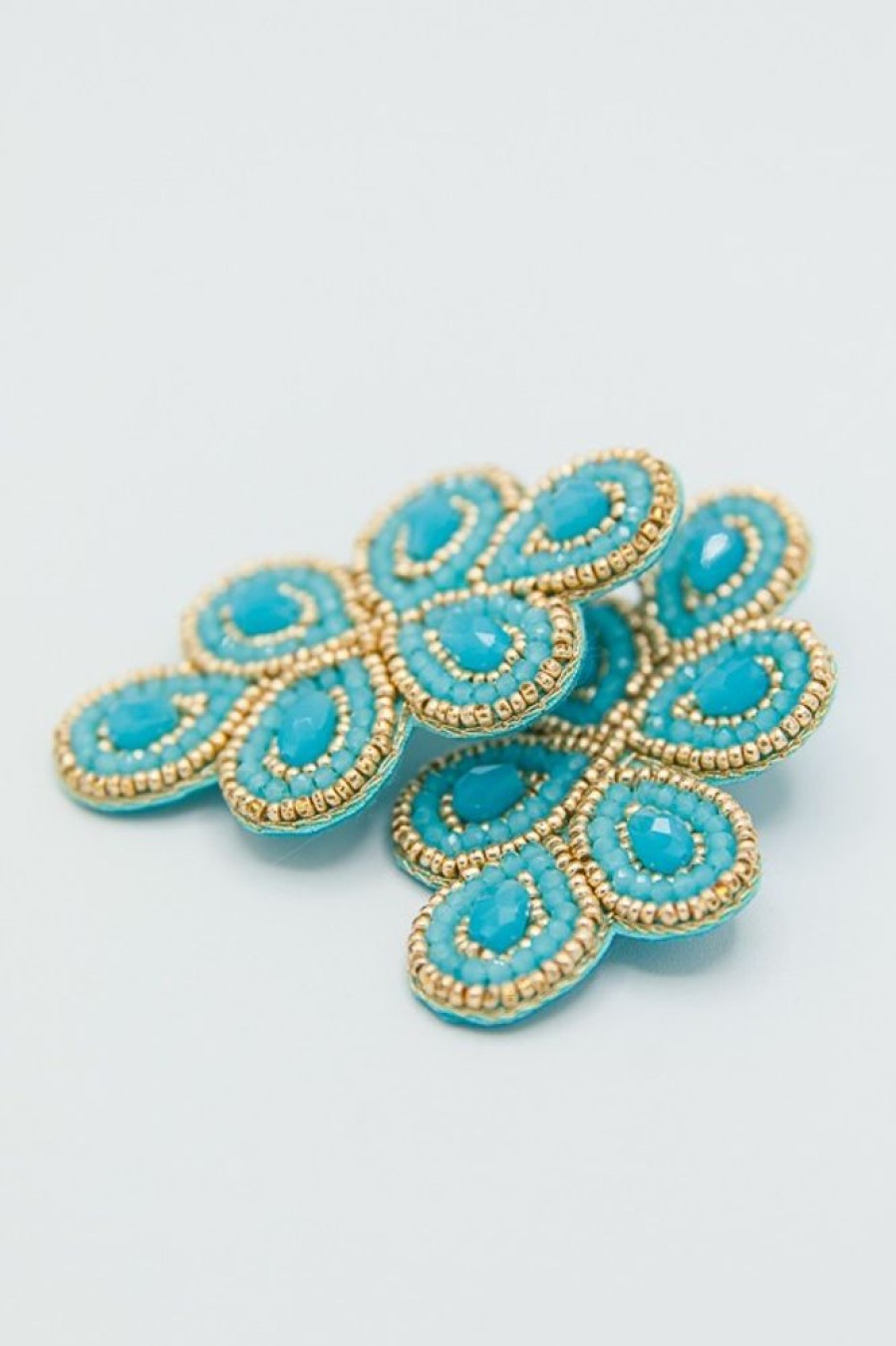 Golden Stella Jewelry | Elina Beaded Earrings, Turquoise