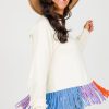 Fate by lfd 3/4 & Long Sleeve | Fringe Hem Sweater, Cream