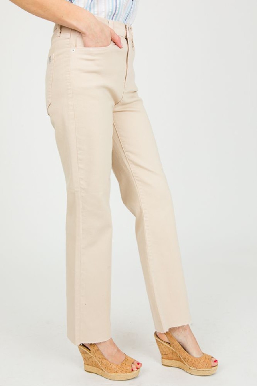 Sneak Peek Jeans | Kick Flare Pants, Ecru