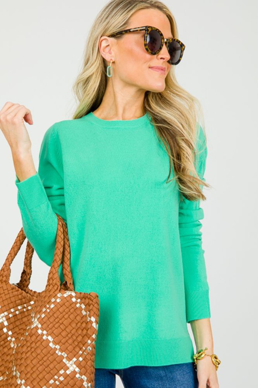 Staccato 3/4 & Long Sleeve | Mikayla Sweater, Mint