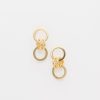 Golden Stella Jewelry | Linked Ring Metal Earrings, Gold