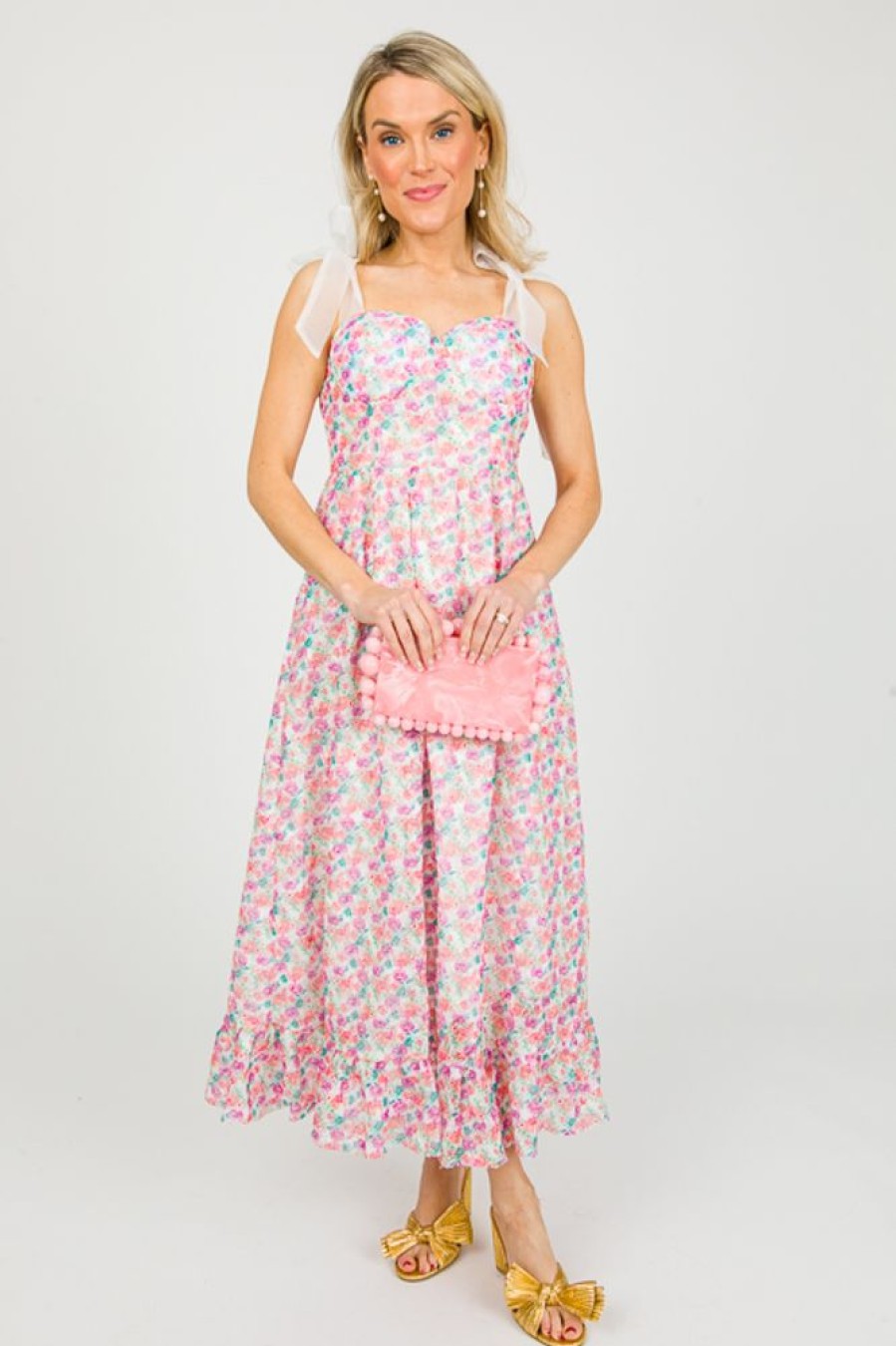 GeeGee Maxi & Midi | Floral Daydream Midi, White