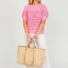 Jodifl Short Sleeve & Sleeveless | Mosby Stripe Sweater, Pink