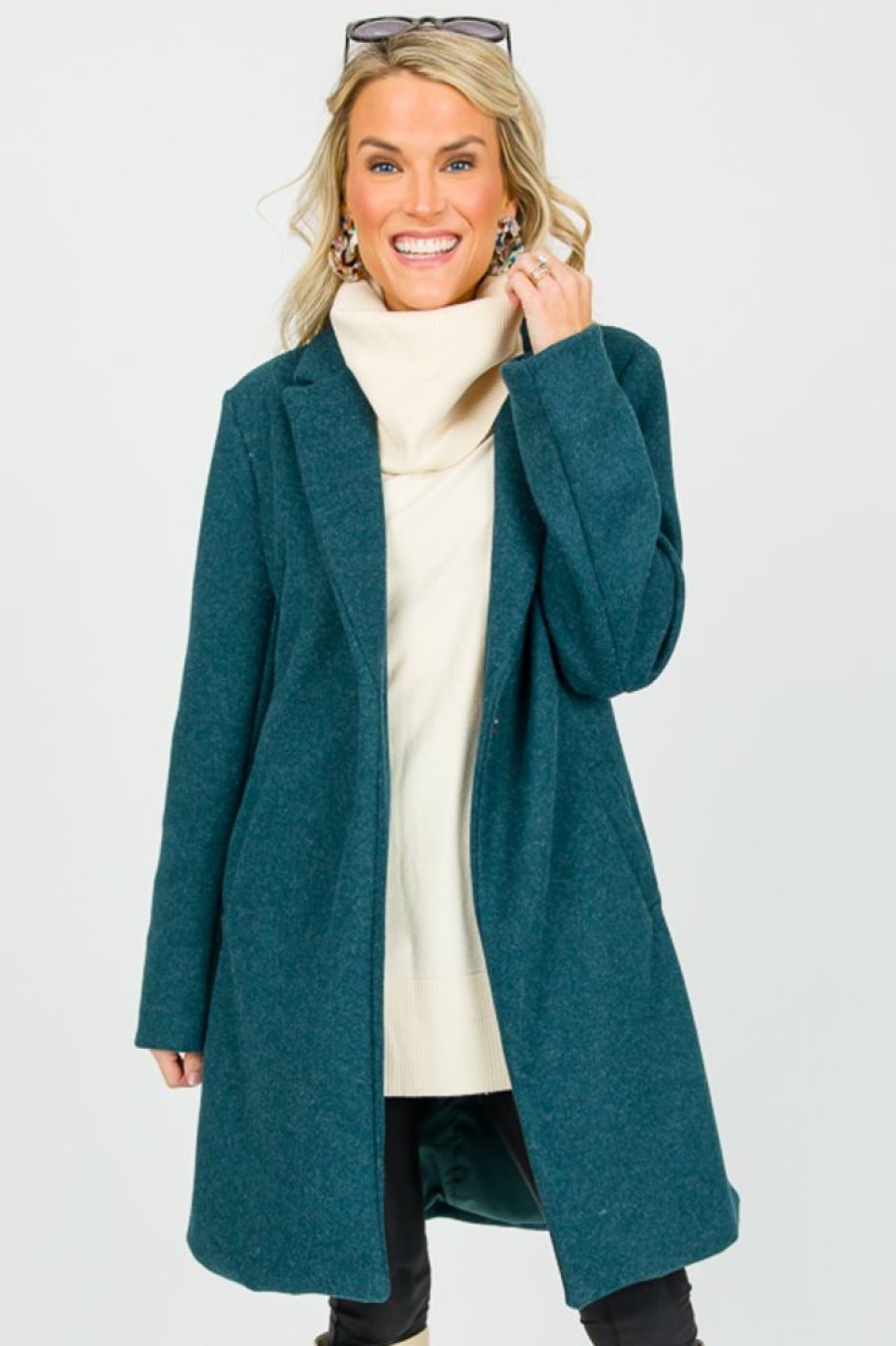 First Love Jackets / Coats / Vests / Blazers | Keller Coat, Teal