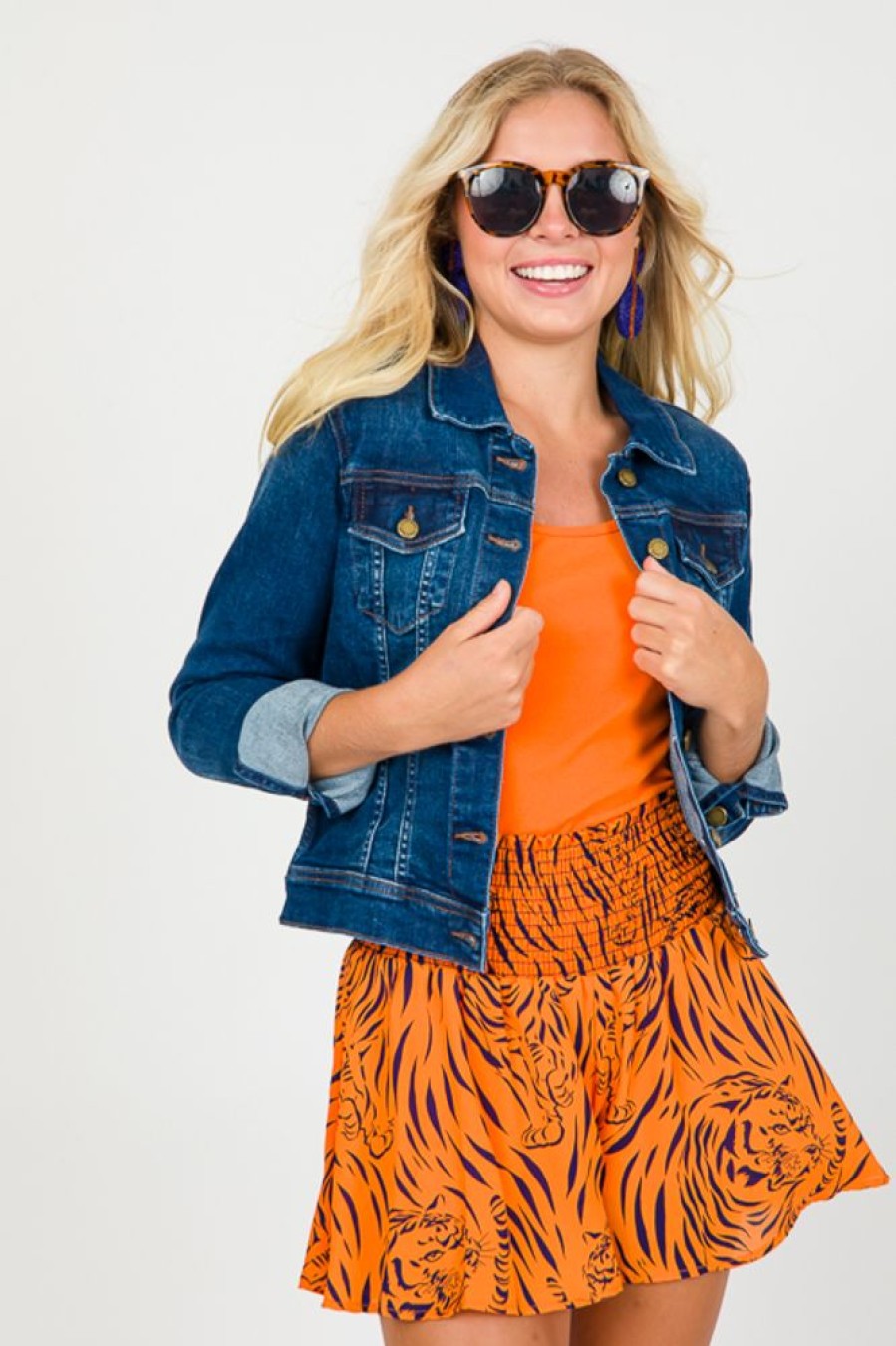 Adrienne Shorts | Bailee Smock Shorts, Tiger