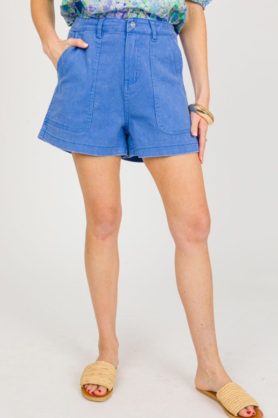 Entro Shorts | Kyla Denim Shorts, Royal Blue