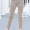 Very J Pants & Leggings | Houndstooth Stretch Pants, Mocha