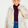 Davi & Dani Jackets / Coats / Vests / Blazers | Sequin Zip Jacket, Apricot