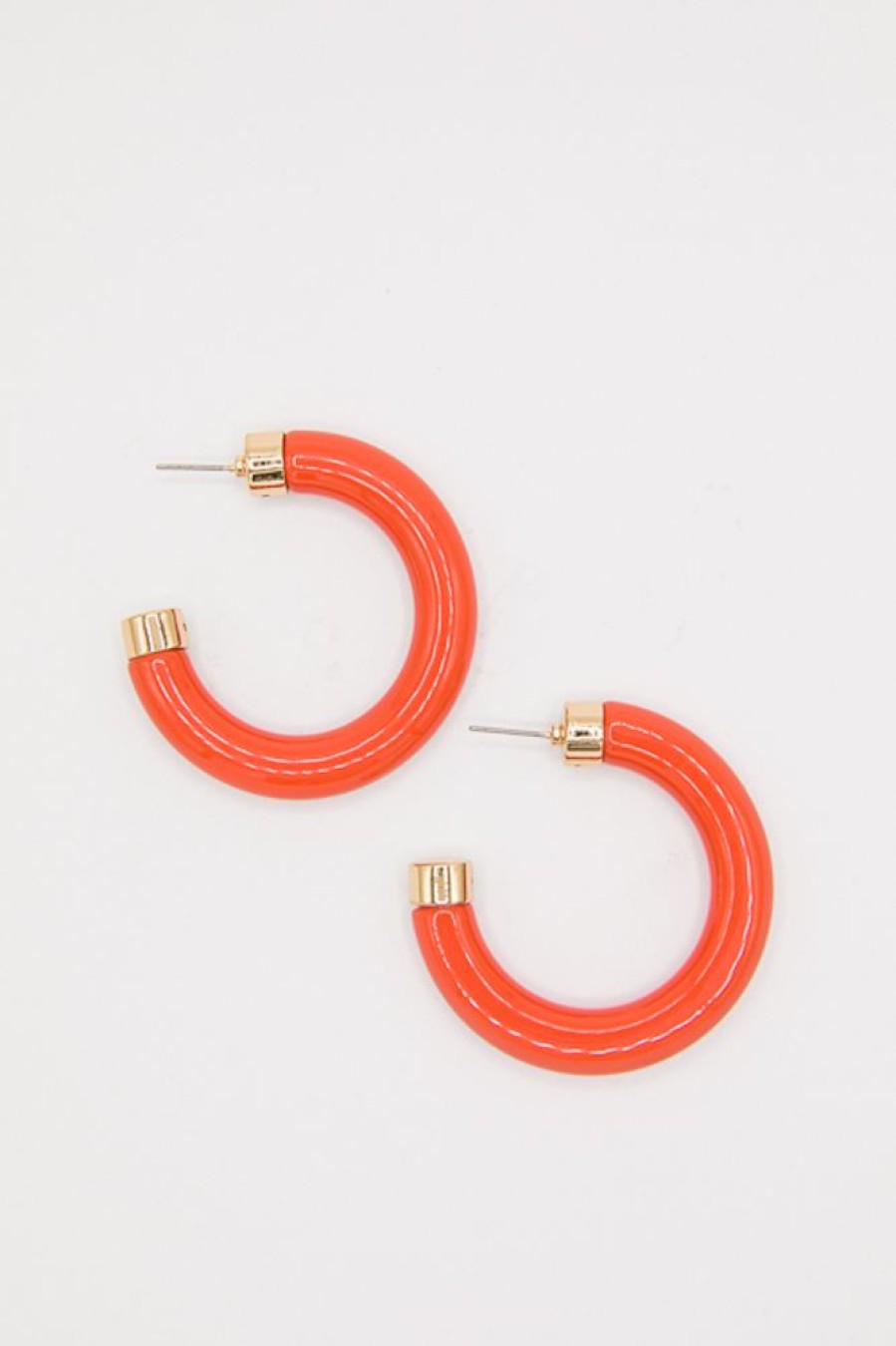 Golden Stella Jewelry | Acrylic Hoops, Orange