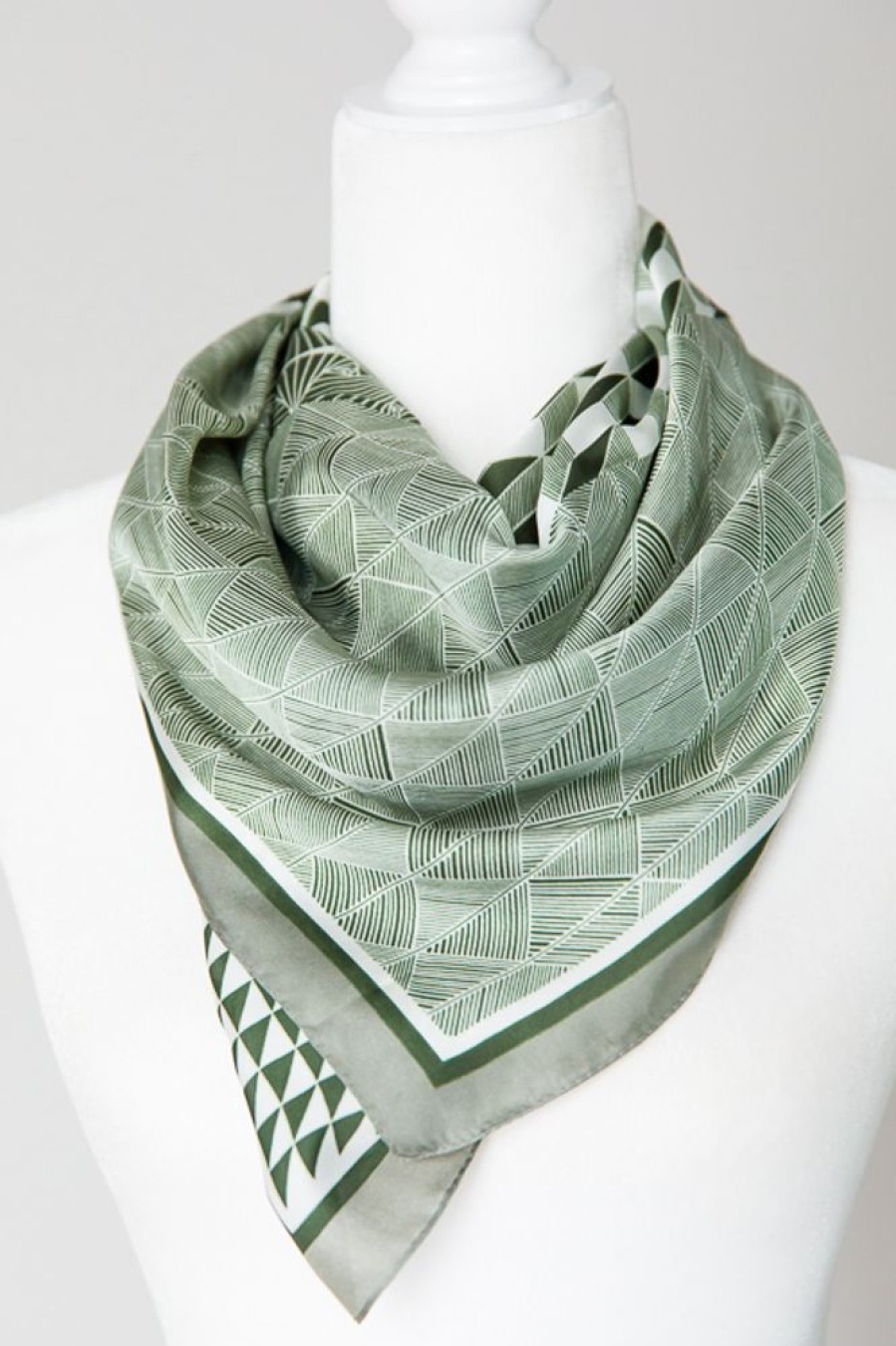 Golden Stella Scarves & Belts | Geometric Line Scarf, Green