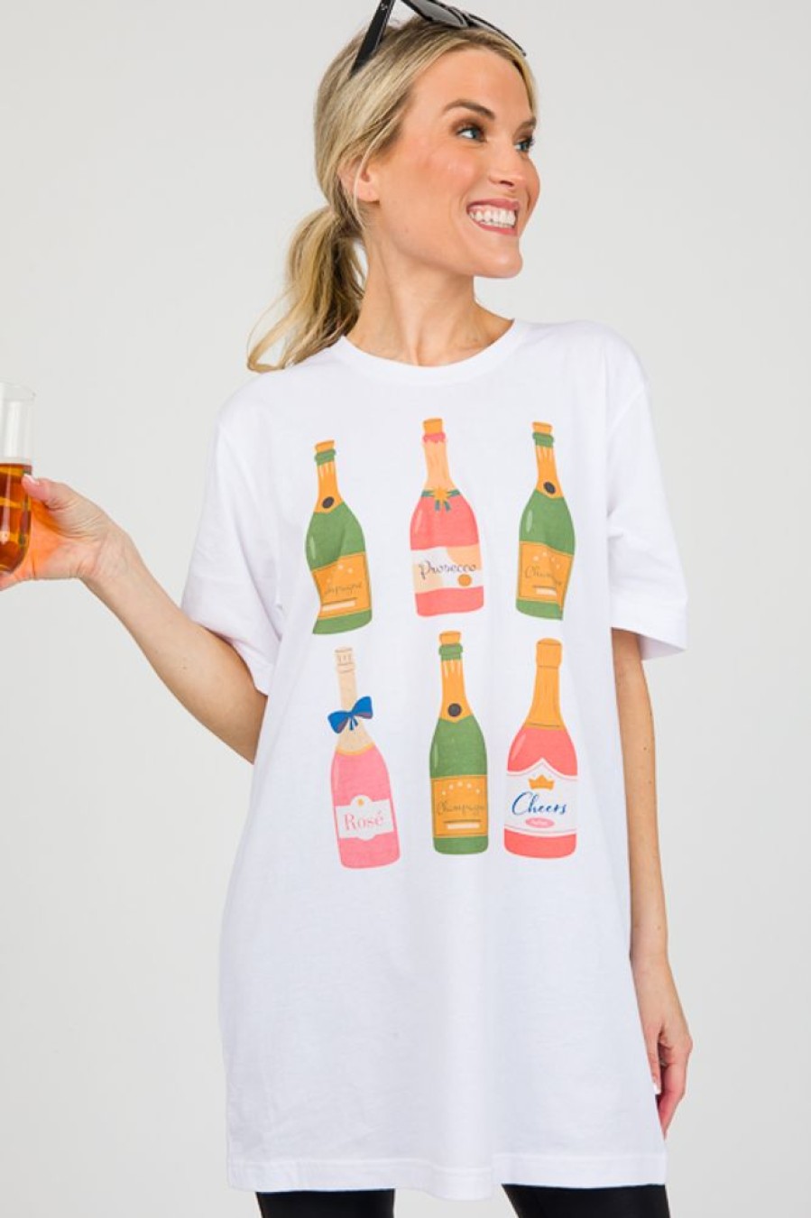 Golden Rose Clothing Short Sleeve & Sleeveless | Champagne Probs Oversized Tee