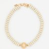 Golden Stella Jewelry | Wooden Bead & Gold Accent, Ivory