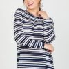 Azules 3/4 & Long Sleeve | Band Together Rib Tunic, Navy