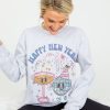 Blume+co 3/4 & Long Sleeve | Groovy New Year Sweatshirt, Ash