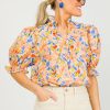 Entro Short Sleeve & Sleeveless | Just Peachy Floral Top