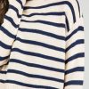 Fore Collection 3/4 & Long Sleeve | Turtleneck Stripe Sweater, Navy