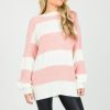 Vine & Love 3/4 & Long Sleeve | Eyelash Blush Stripes Sweater