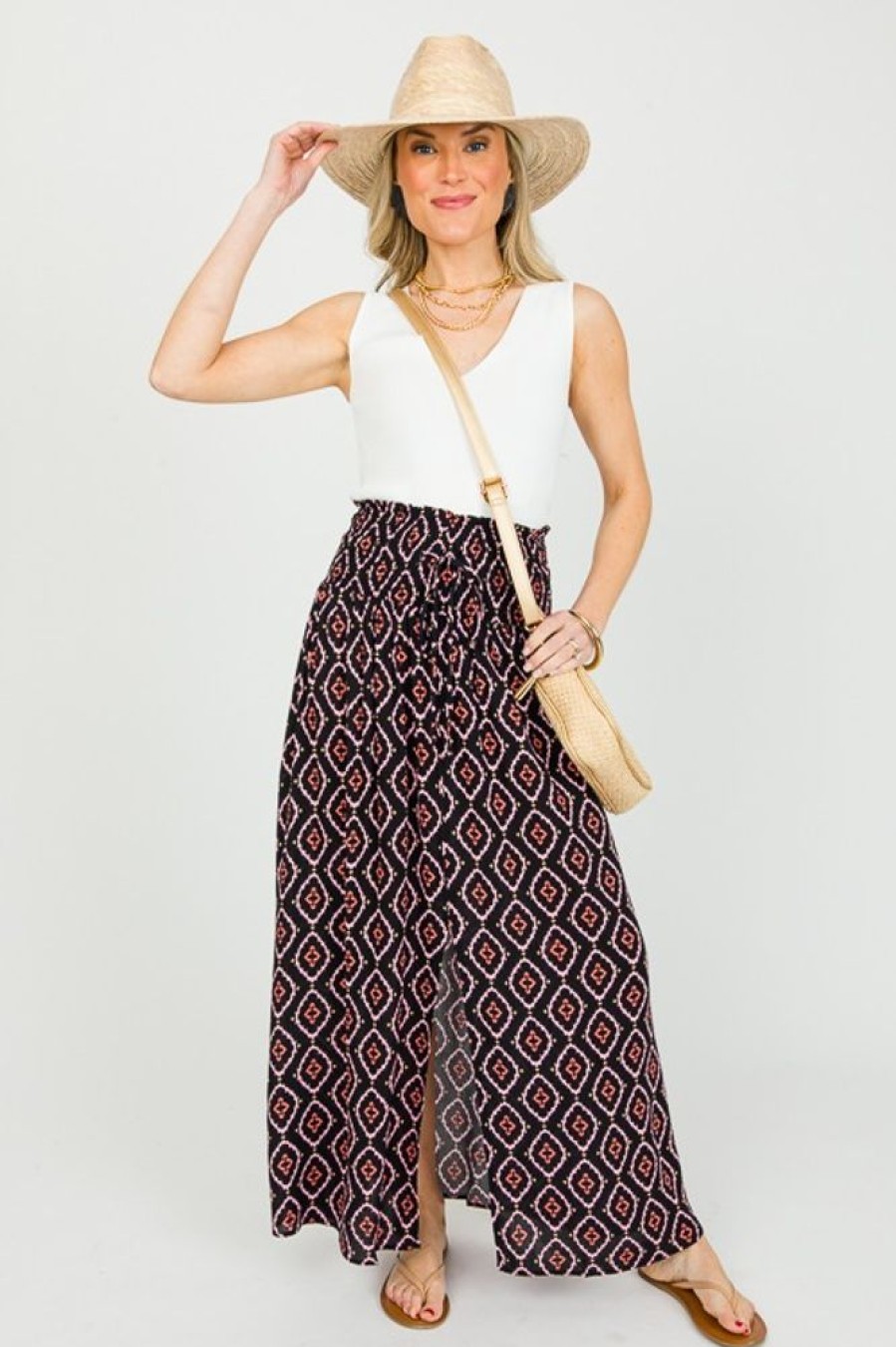 Ces Femme Skirts | Medallion Maxi Skirt, Black