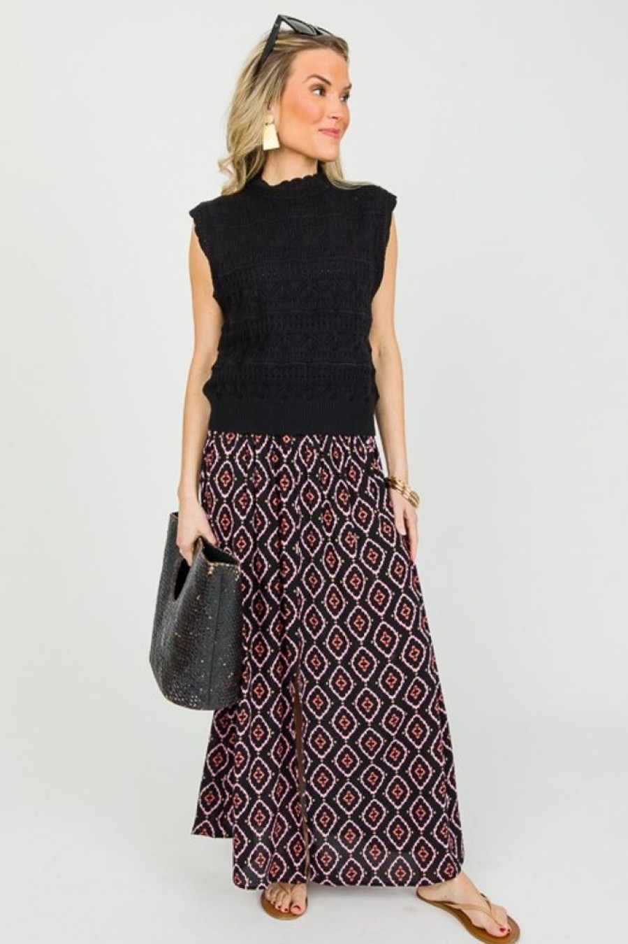 Ces Femme Skirts | Medallion Maxi Skirt, Black