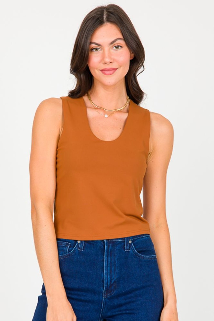 Wishlist Short Sleeve & Sleeveless | Essential Tank, Cinnamon