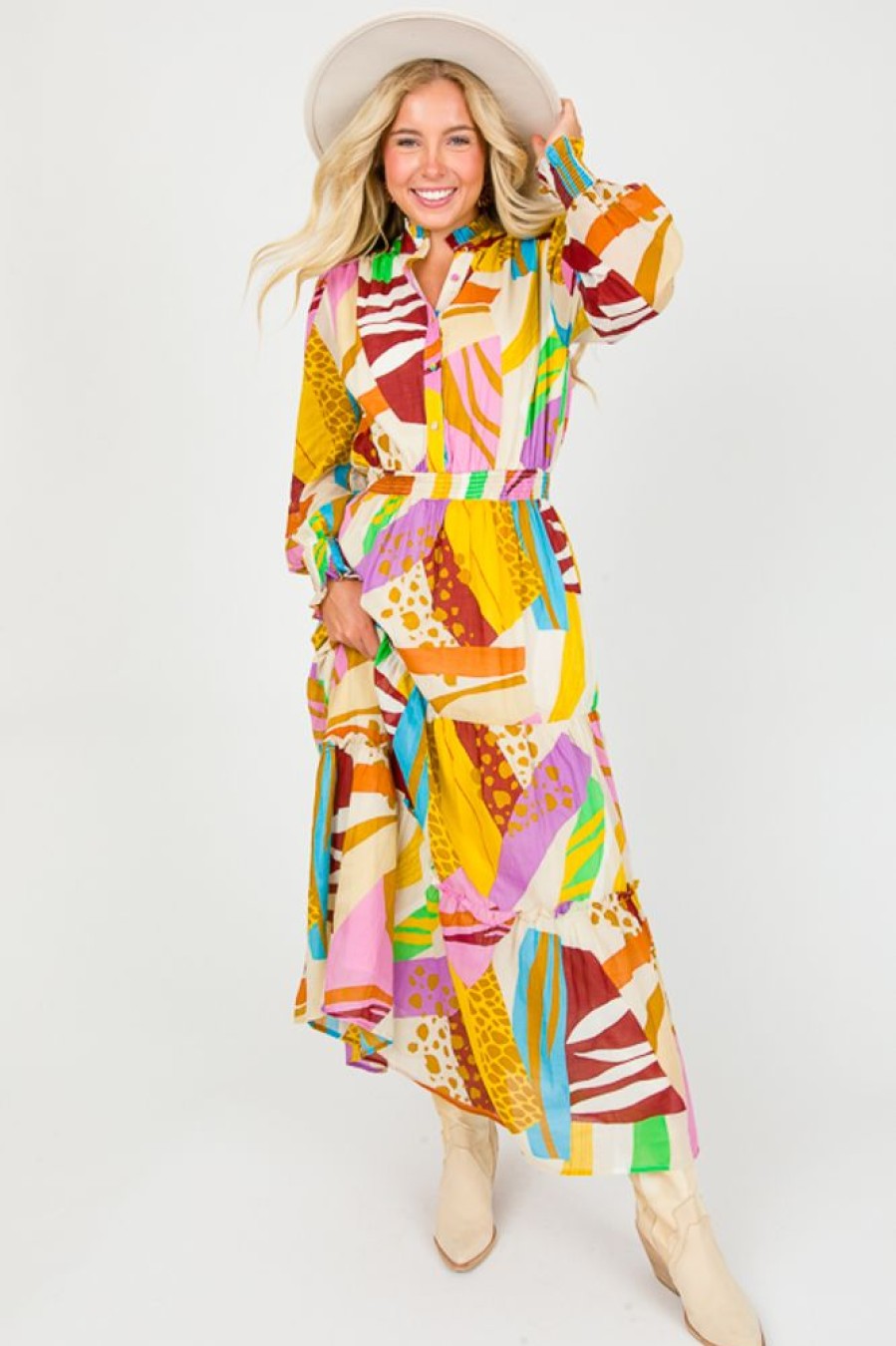 Fate by lfd Maxi & Midi | Bold Abstract Mix Maxi, Lilac