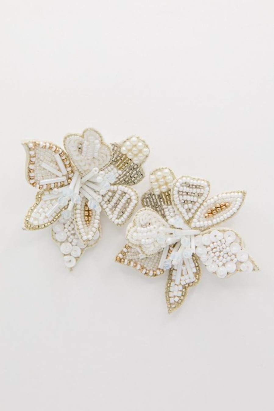 Treasure Jewels Jewelry | Blooming Earrings, White