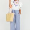 Mystree Pants & Leggings | Mona Linen Pants, Denim Blue