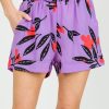 Tyche Shorts | Leaf Pull-On Shorts, Lavender