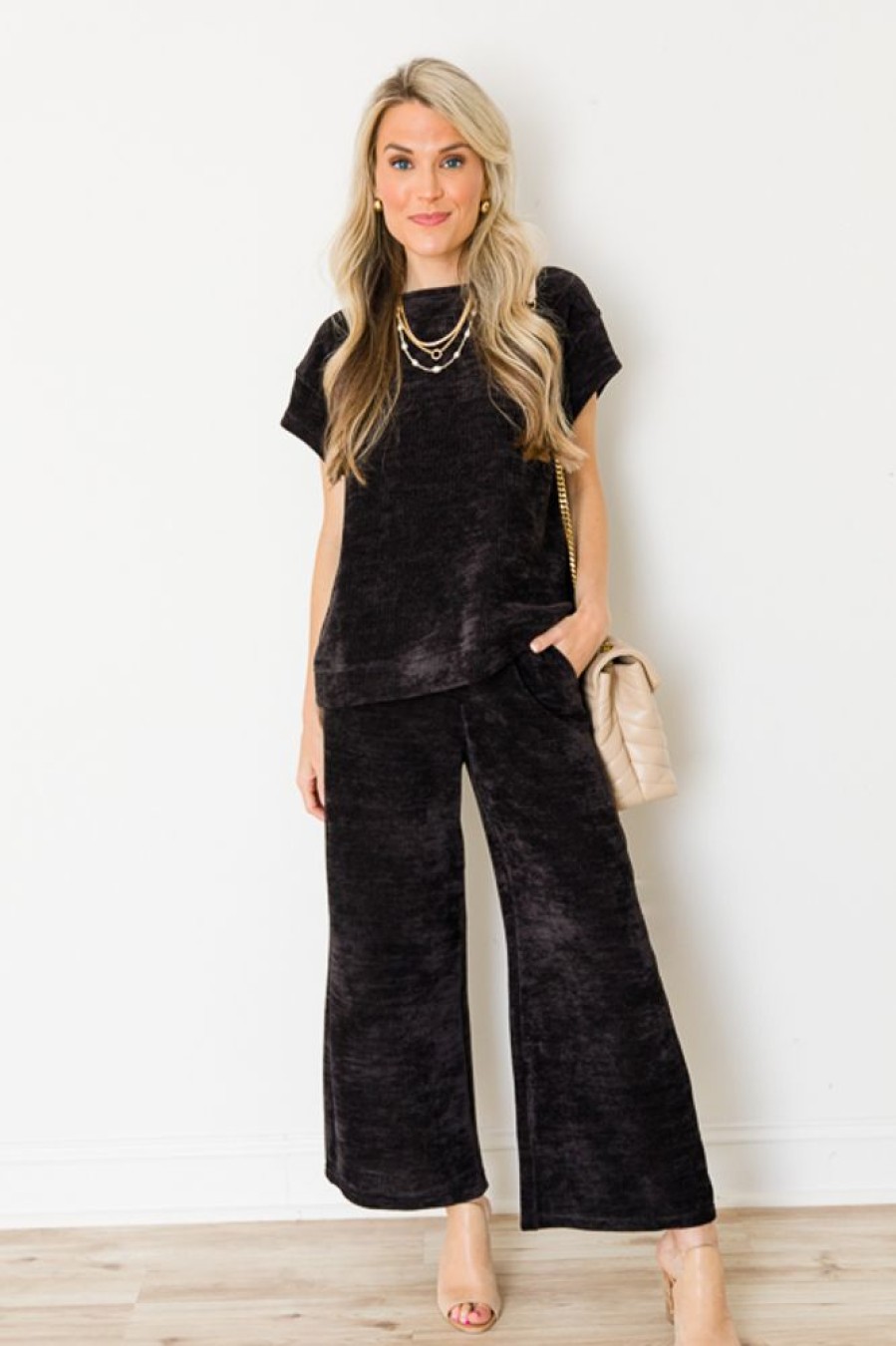 See and Be Seen Pants & Leggings | Chenille Pants Set, Black