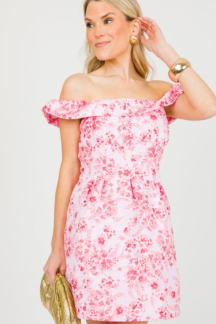 Pretty Follies Off Shoulder | Making Me Blush Dress