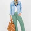 Cotton Bleu Pants & Leggings | Izzy Linen Pants, Dark Sage