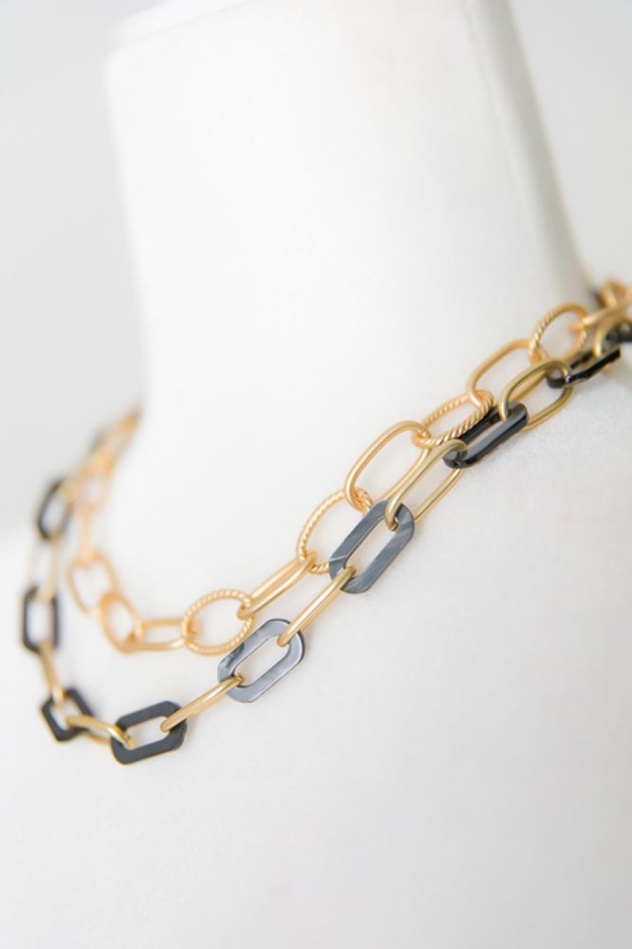 Golden Stella Jewelry | Link Layered Necklace